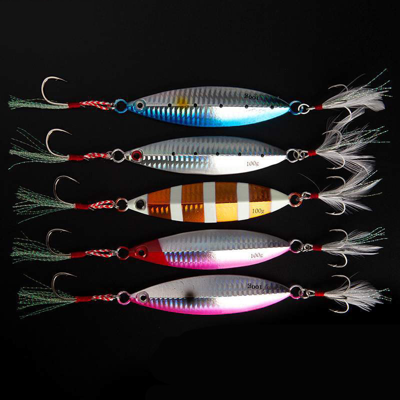 新款铅鱼慢摇铁板30-200克锥形路亚饵 夜光海钓鲅鱼带鱼深海船钓