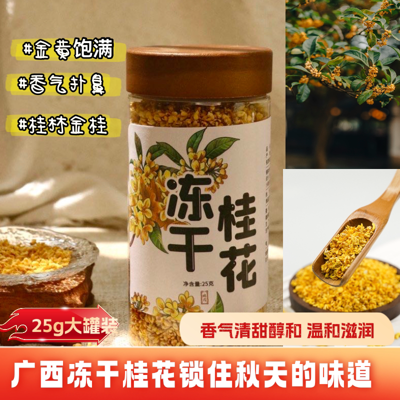 26年广西金桂冻干桂花花茶25g/瓶
