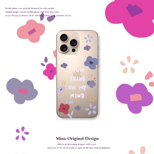 iphone17ProMax手机壳16Pro透明小花瓣Air壳苹果15手机壳ins泫雅风14适用于iphone13网红花朵潮ins创意女防摔