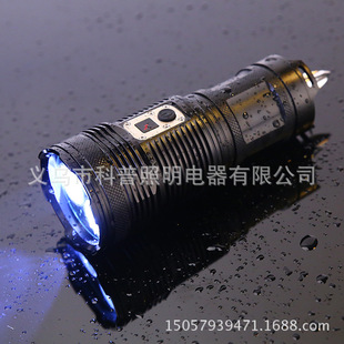 led铝合金充电强光手电筒 USB迷你强光手电筒厂家强光手电筒