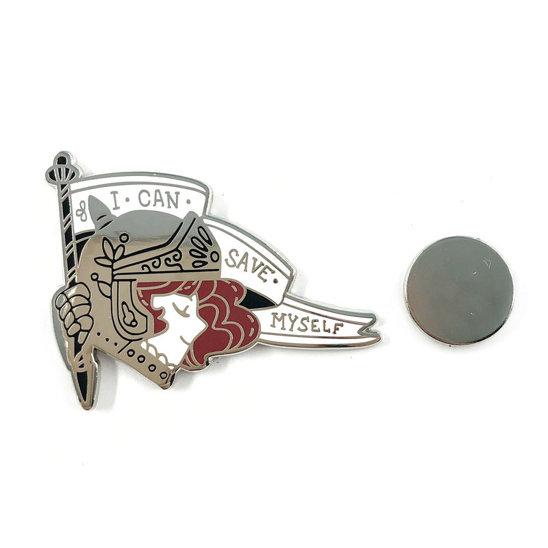 LXJERY 여성 나이트 에나멜 브로치 페미니스트 독립 여성 금속 배지 BESTIE 배낭 장식