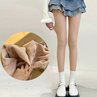 300克加绒水光袜光腿神器女裸感自然肉色打底裤加厚小羊绒连裤袜
