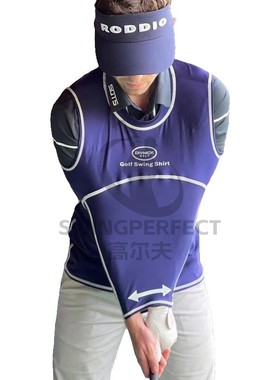 正品DIVNICK高尔夫挥杆衫蓝色男女同款背心纠正飞肘鸡翅膀练习衫