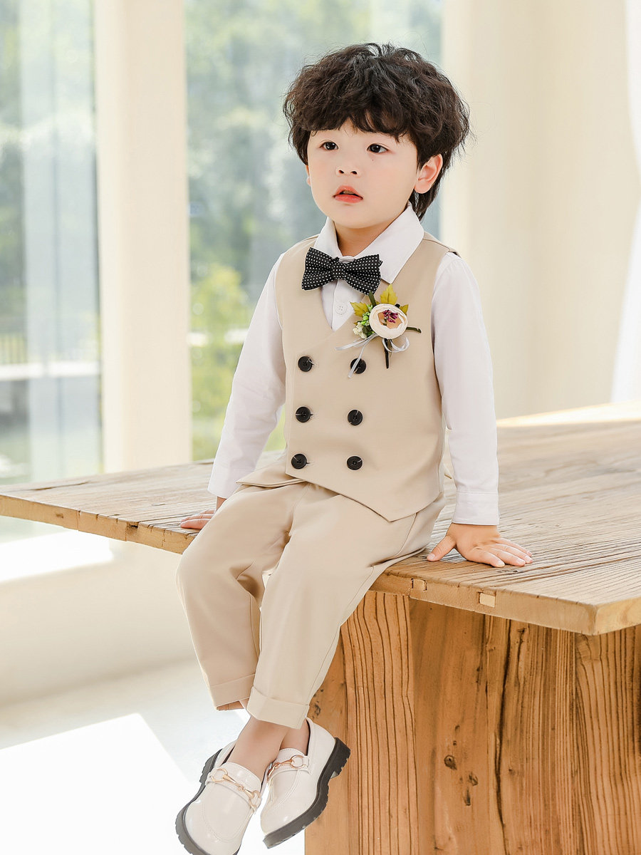 아동복 정장 소년 잘 생긴 호스트 하이 엔드 봄 가을 영국 꽃 소녀 드레스 아동 정장 소년