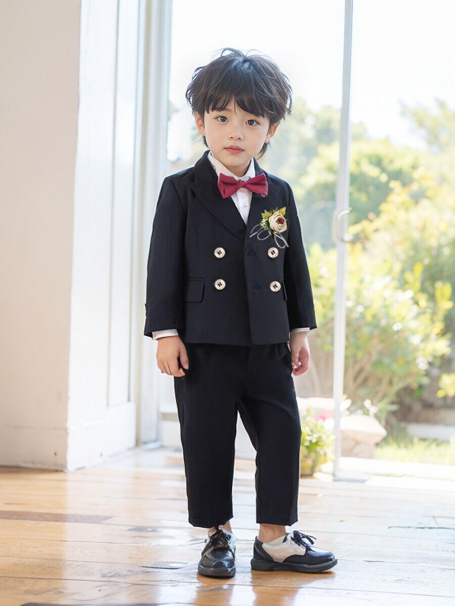 한 살짜리 드레스 소년 정장 정장 꽃 소녀 결혼식 어린 소년 아이 호스트 영국 작은 정장