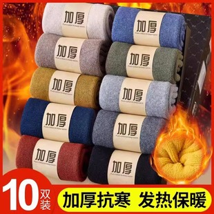 长袜冬季 冬季 毛巾袜防臭冬款 保暖中筒男士 棉袜男 男袜加绒加厚款