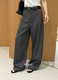 2026春季 百搭ins腰头压线微弯刀休闲裤 新款 洋气时尚 韩版 LIMO正版
