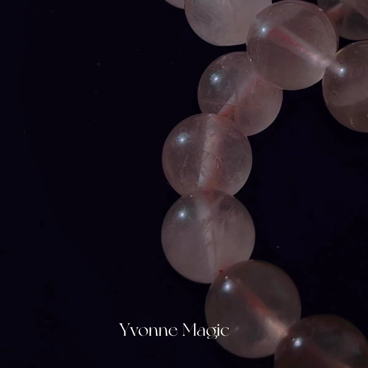 yvonne伊万 |"阿佛洛狄忒的祝福"天然粉晶芙蓉手链