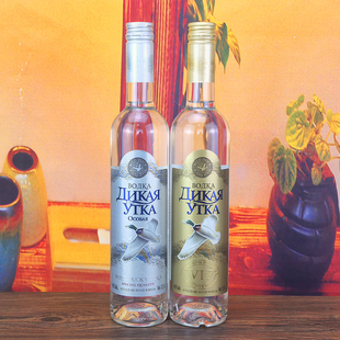 500ml*1瓶俄罗斯原装进口金雁 银雁风味伏特加洋酒烈性鸡尾酒40度