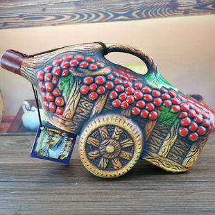 进口酒格鲁吉亚彩陶红酒葡萄酒1500ml艺术酒瓶摆件酒柜俄罗斯礼品