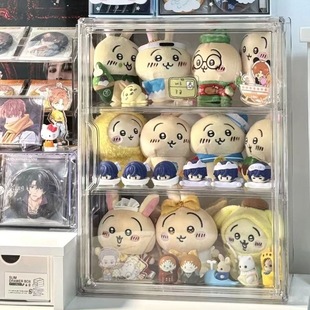 chiikawa乌萨奇公仔展示盒棉花娃娃收纳盒模型吉伊卡哇玩偶展示柜