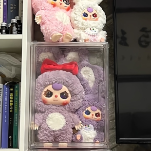 娃三岁收纳盒子400大体展示盒透明亚克力泡泡玛特盲盒娃娃展示柜