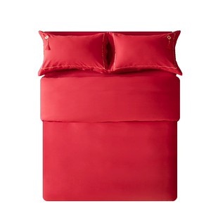 结婚床上用品提花刺绣婚庆床单被套大红色六件套四件套