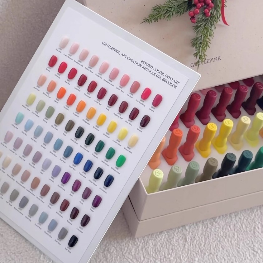 韩国进口Gentle Pink美甲多色系纯色甲油胶开店专用大套系光疗胶