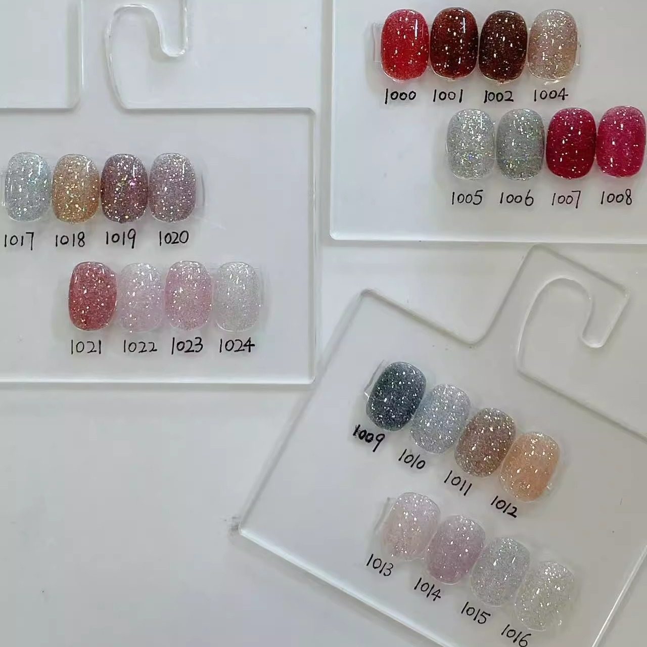 日本小布emena碎钻合集爆闪素材碎钻胶美甲草莓熊闪钻胶甲油胶