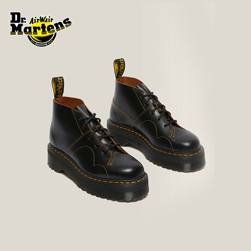 黑色厚底马丁靴Dr.Martens马丁