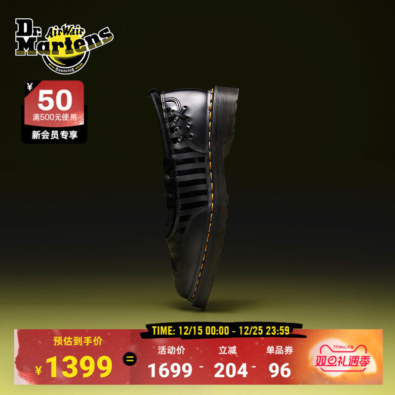 Dr.Martens马丁博士Elphie II Wednesday联名秋软皮皮鞋玛丽珍鞋