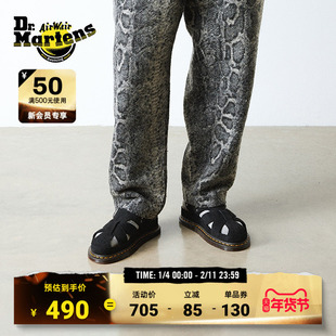 Dr.Martens马丁博士Reference Archive Sandal2025新款夏黑色凉鞋