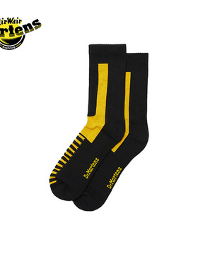 Dr.Martens马丁博士Double Doc Sock夏季透气舒适百搭黑色女袜子
