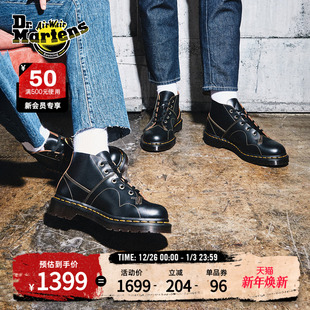 Dr.Martens马丁博士Church英伦冬舒适猴脸悟空光面皮黑短靴马丁靴