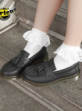 Dr.Martens马丁博士Adrian Y新款舒适百搭休闲通勤黑色皮鞋乐福鞋