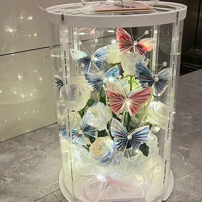 情人节送男友礼物有钱花蝴蝶花束送女朋友礼物折钱花材料一整套