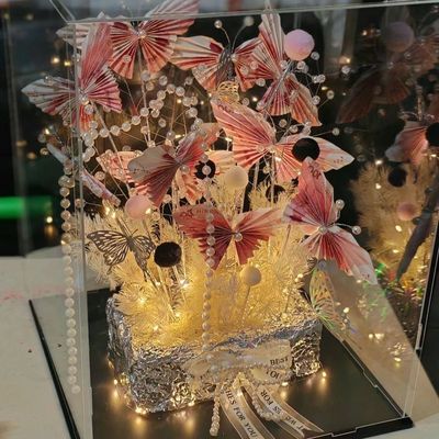 新款蝴蝶有钱手工diy花束礼盒全套创意材料情人节礼物生日礼物