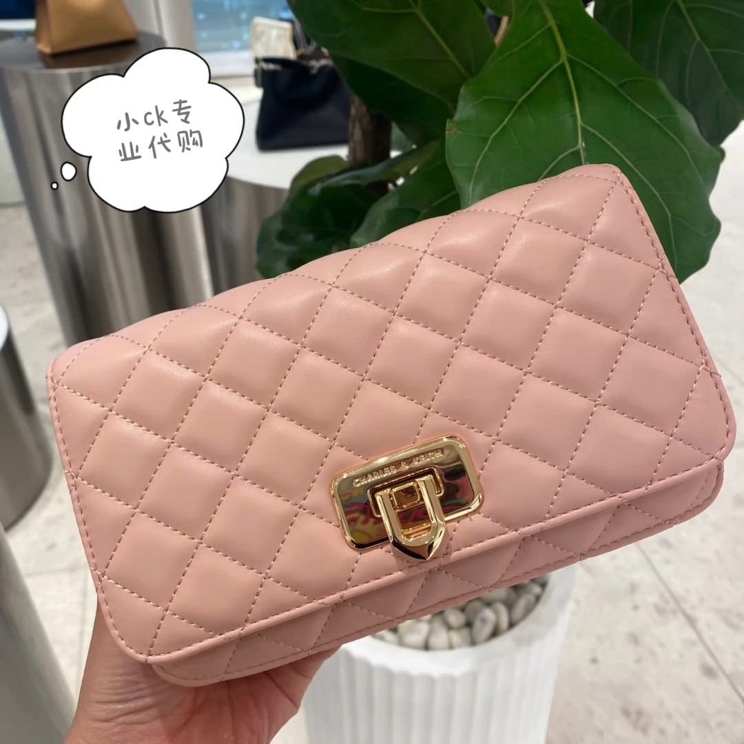 CHARLES&KEITH 新款小CK2-70160131菱格小香等斜挎包小方包女包包