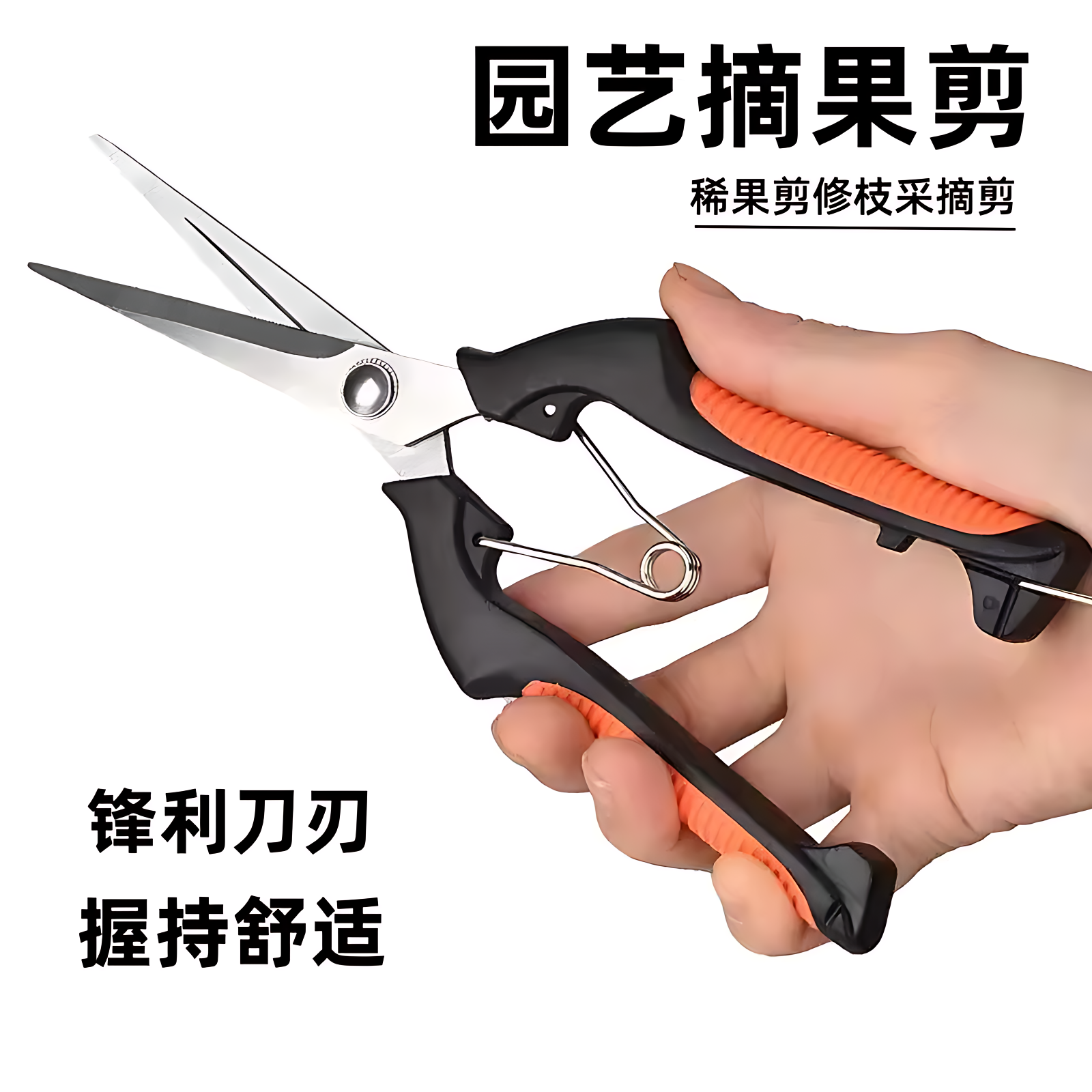 日本进口葡萄采果稀果剪园艺疏果修枝剪柑橘园林蔬果采摘摘果剪刀