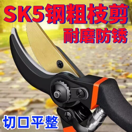 新款工艺SK5强力园艺剪不锈钢省力修剪枝果树粗枝树枝专用剪子