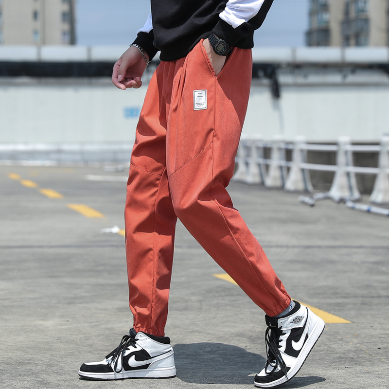 Men's casual pants men's loose cropped pants mix and match Leggings long pants men's straight pants