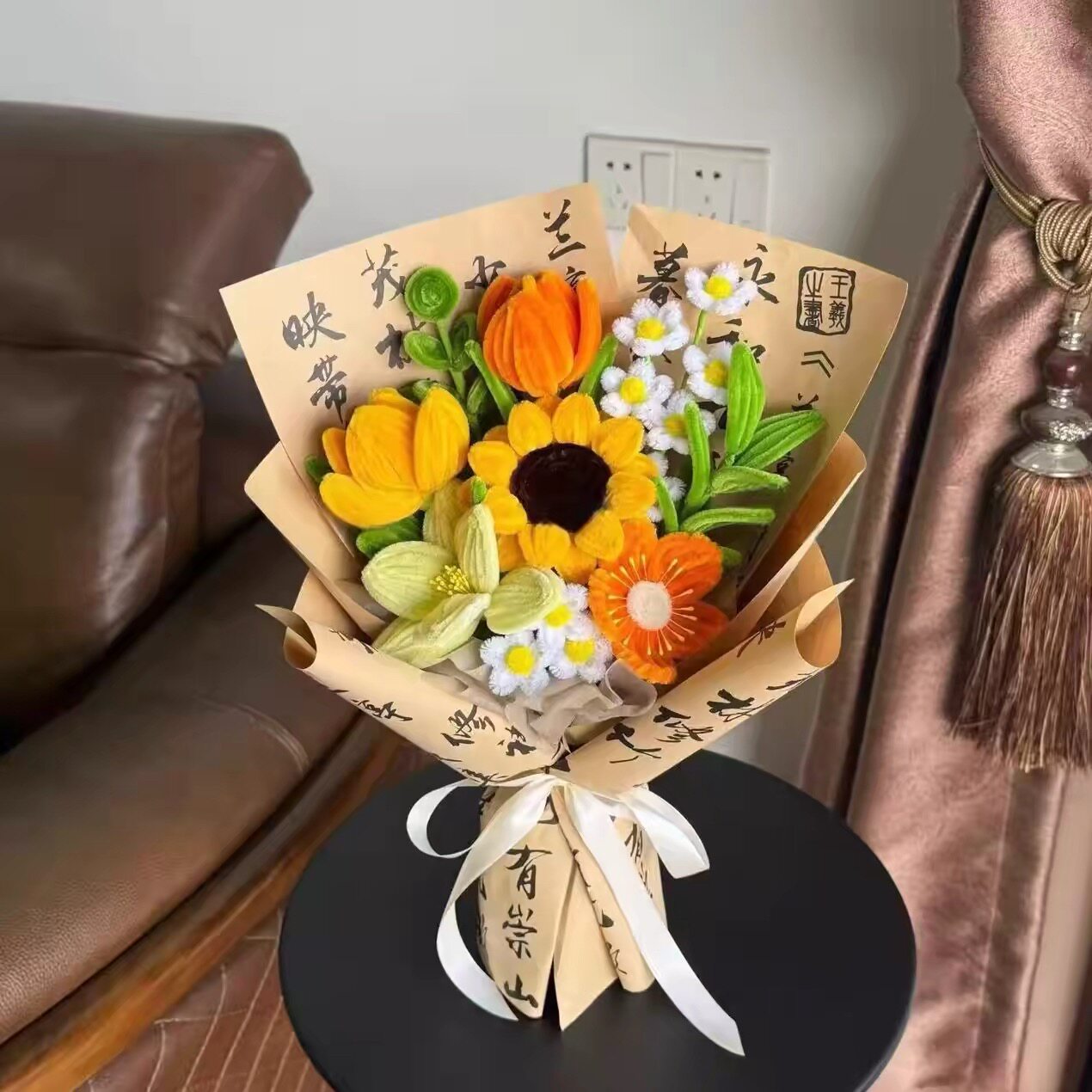 教师节扭扭棒成品创意花束国风中高考送老师教师节礼物花束手工
