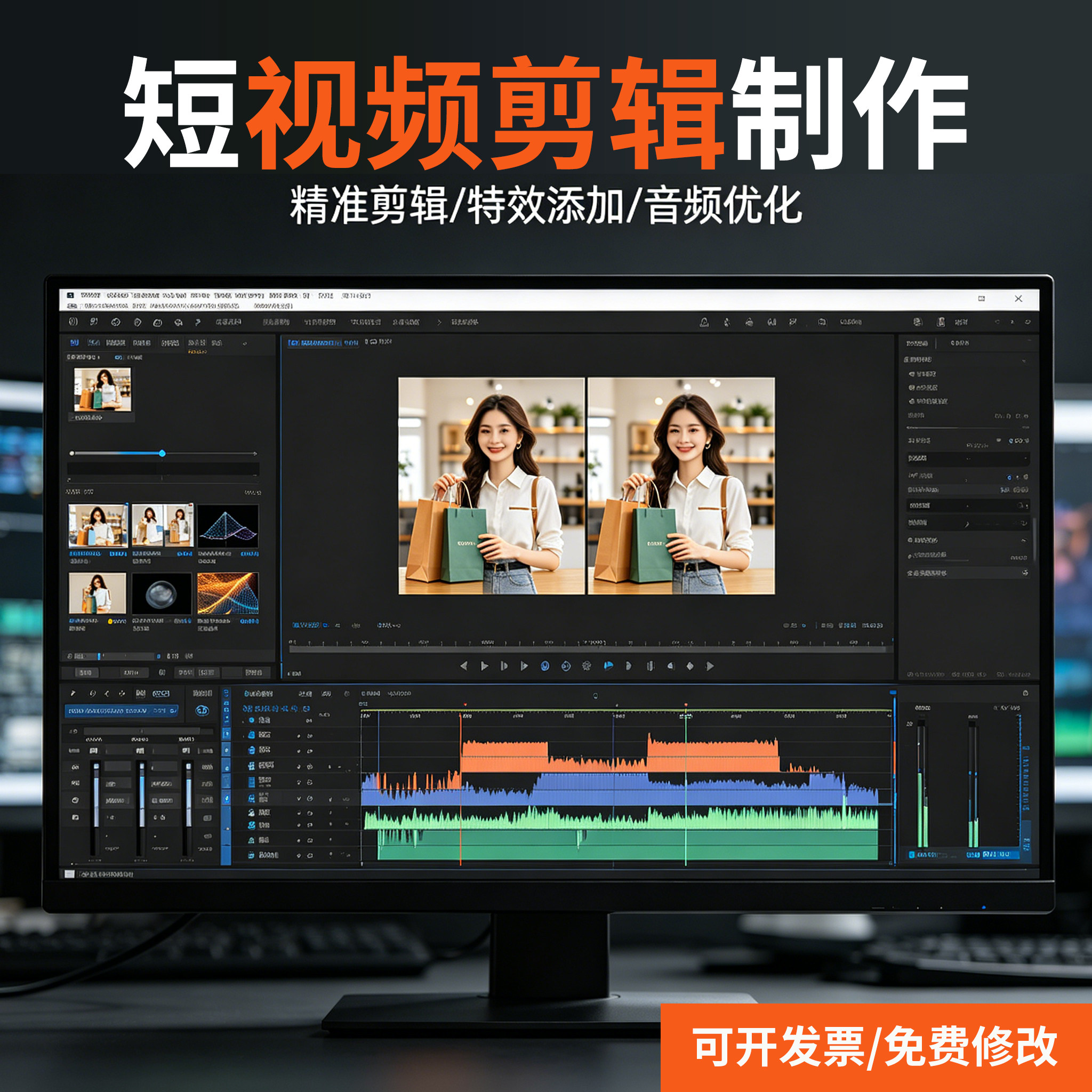 短视频剪辑制作抖音小红书视频剪短视频制作