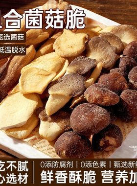 组合菌菇脆黑松露椒盐混合蘑菇干新口味非果蔬菜脱水油炸健康零食