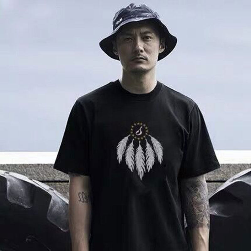 香港余文乐大码ins印花短袖t恤