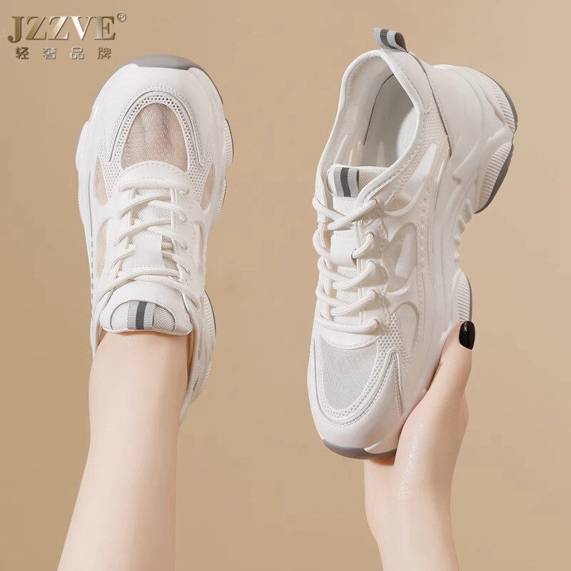 春夏季网鞋女透气薄款镂空老爹鞋女2025新款户外休闲百搭运动凉鞋