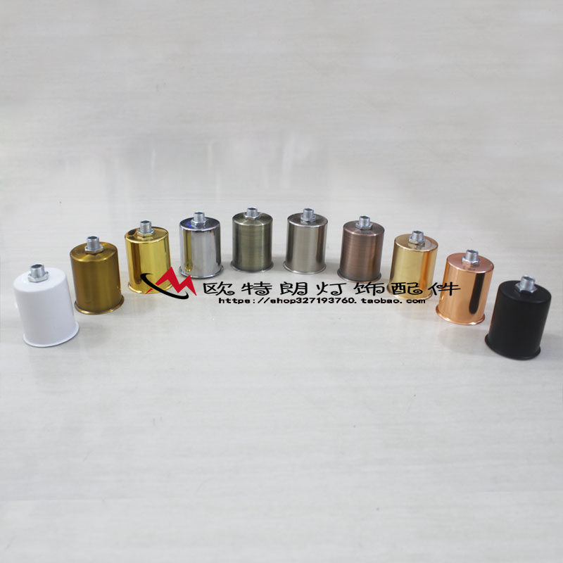 定制 婚庆灯座灯头灯口灯具配件陶瓷灯头铜螺口阻燃E27E14金色铬