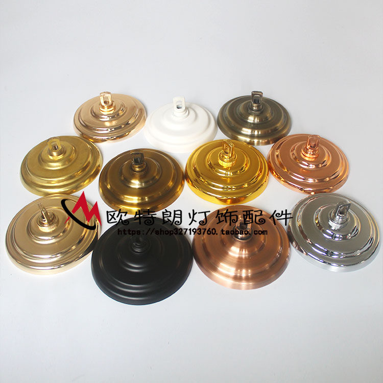 重型水晶灯吊灯吸顶盘底座灯座美式吊钟鸟笼灯笼挂钩吊环灯具配件