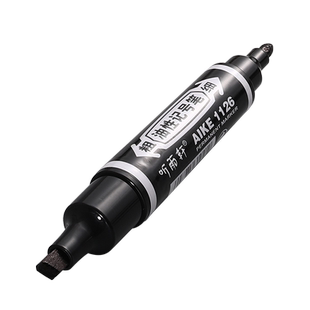 听雨轩大双头记号笔黑色油性防水防油不掉色速干大头笔红色蓝色批发马克笔不褪色 粗细两头快递专用箱