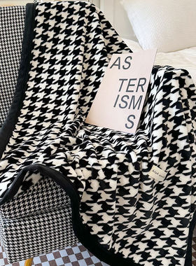 沙发毯子空调毯印花毛毯办公室午睡毯ins珊瑚绒盖毯加厚四季通用