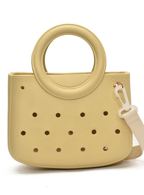新款eva女士手提沙滩洞洞包爆品镂空时尚单肩斜挎包工厂