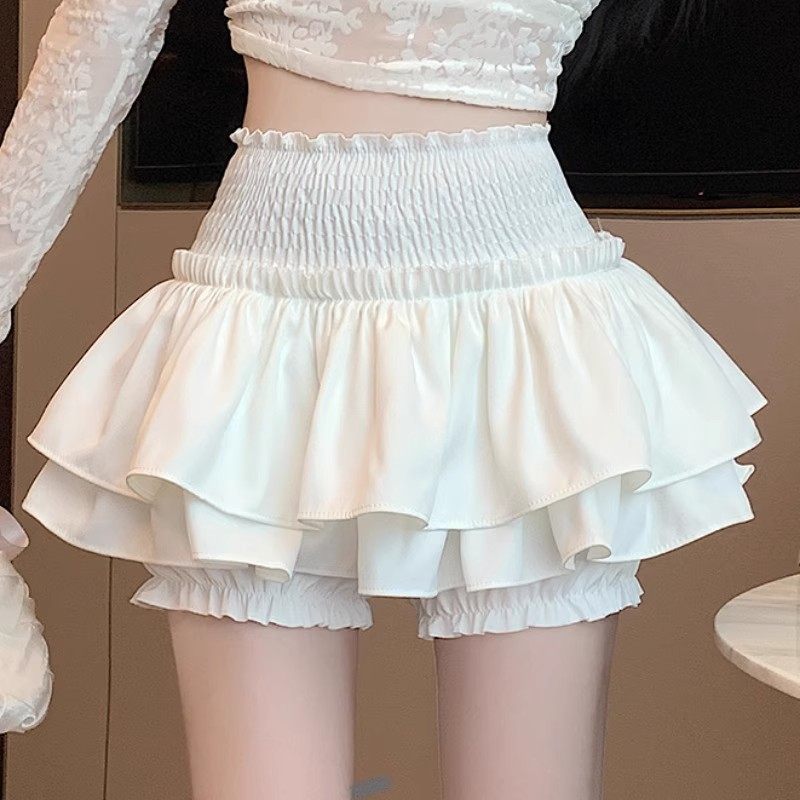 黑色松紧腰半身裙女装2024新款春夏季小个子A字包臀蓬蓬蛋糕短裙,女装/女士精品,半身裙,淘宝优惠券,粉丝福利购,淘宝优惠卷