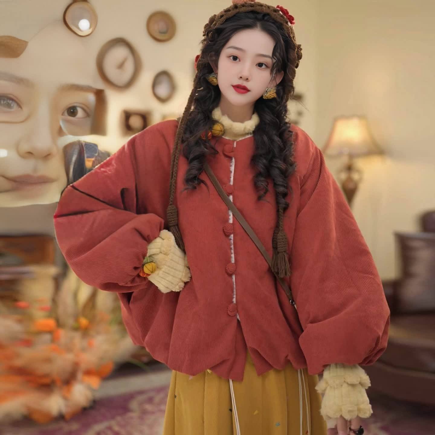 2025冬复古灯芯绒两面穿外套女宽松显瘦百搭羊羔毛保暖短外套棉衣,女装/女士精品,短外套,淘宝优惠券,粉丝福利购,淘宝优惠卷