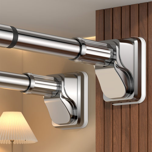 免打孔晾衣架一根伸缩晾衣杆阳台强力承重撑杆固定器卫生间不锈钢
