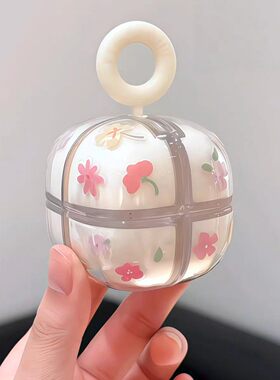 磁吸花朵收纳盒防氧化耳环耳钉项链戒指珠宝饰品盒迷你随身首饰包