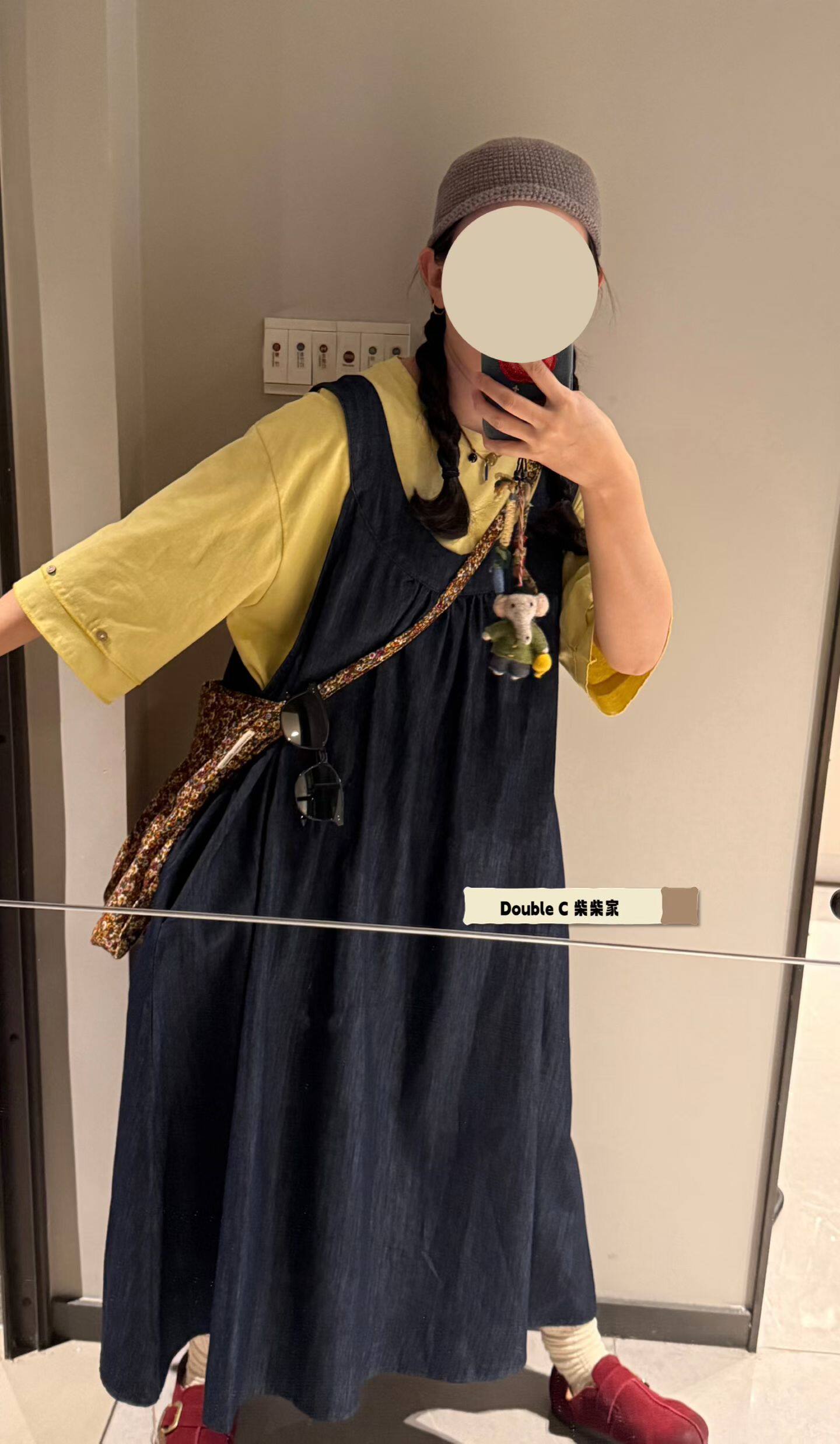 长款牛仔背心裙