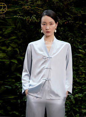 丝侬中式真丝睡衣女款气质高级感国风盘扣丝绸桑蚕丝家居服2025冬