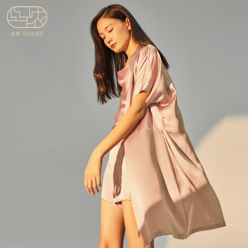 丝侬原创重磅真丝睡袍两穿当睡裙