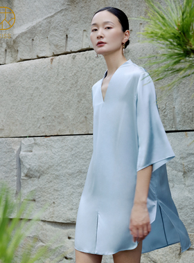 流华』丝侬真丝睡裙女睡衣连衣裙女款高级感丝绸桑蚕丝家居服秋冬