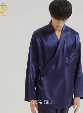 檀健次同款睡衣 丝侬中式桑蚕丝睡衣男款 品牌丝绸国风家居服大码